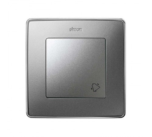 Simon 82 Клавиша с пиктограммой  "звонок" для одноклавишного выключателя, S82 Detail алюминий  82017-93  Simon