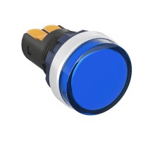 Сигнальный индикатор со встроенным диодом 220В, синий, алюминий, зажим Plug-In  M22L-F220BAP  DKC