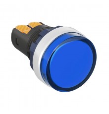 Сигнальный индикатор со встроенным диодом 220В, синий, алюминий, зажим Plug-In  M22L-F220BAP  DKC