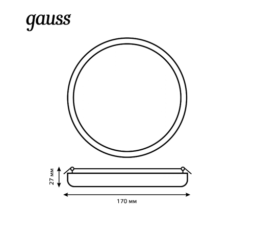 Встраиваемый светильник Frameless круг 24W 4000K 1/30  967511224  Gauss