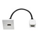 PRIMER РКМ-20-10-П Розетка HDMI M/M (2 мод.) бел.  PR-KK40D-RH-0-2-K01  IEK