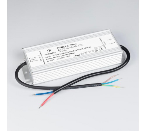 Блок питания ARPV-UH48480-PFC (48V, 10A, 480W) (Arlight, IP67 Металл, 7 лет)  031035  Arlight