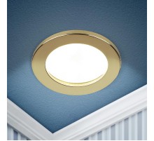 Cветильник встраиваемый влагозащищенный KL95 GD GX53 IP44 золото  Б0055810  ЭРА