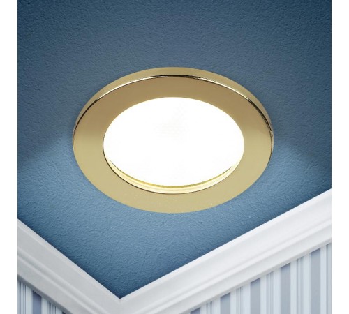 Cветильник встраиваемый влагозащищенный KL95 GD GX53 IP44 золото  Б0055810  ЭРА