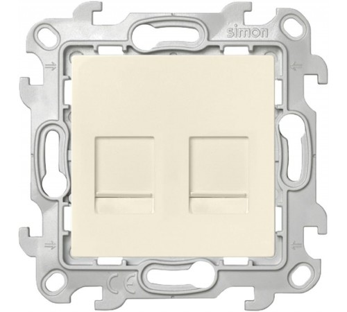 Simon 24 Сл. кость Комп. розетка 2-ая RJ45 кат 5е UTP  2450593-031  Simon