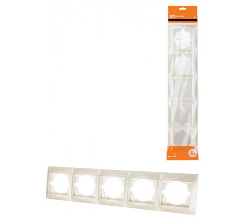 Рамка 5-ти постовая горизонтальная перламутр "Лама"  SQ1815-0837  TDM