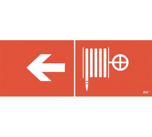 Пиктограмма (наклейка) "Пож. кран/стрелка налево" ССА 1005  LPC10-1-35-13-PKNAL  IEK