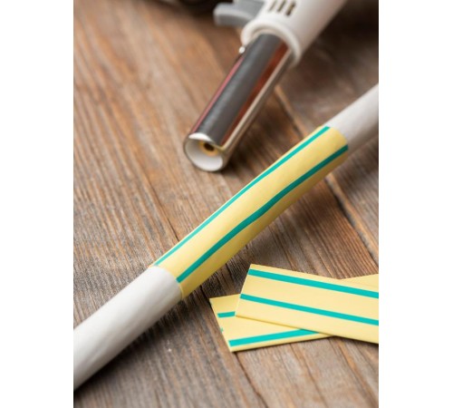 Термоусаживаемая трубка ТУТ нг 16/8 жел-зел EKF PROxima  tut-16-yg  EKF