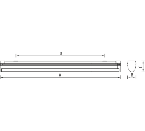 Светильник светодиодный промышленный ДБО/ДПО BAT UNI LED 1200 20Вт 4000К IP20 опал  1008000020  Световые Технологии