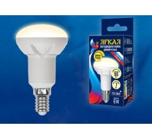 Лампа светодиодная LED-R50 7W/3000K/E14/FR/DIM PLP01WH LED, димм.. "Рефлектор", мат, серия Яркая, пр-во Россия, 3000К .  UL-00004710  Uniel