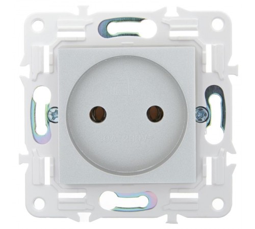 SKANDY Розетка без з/к/ш 10А SK-R02S серебряный  SK-R10-10-K23  IEK