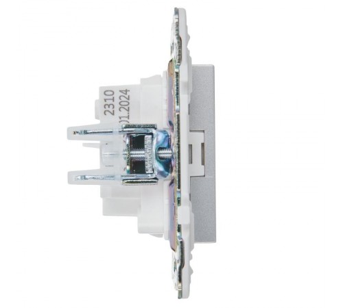 SKANDY Розетка без з/к/ш 10А SK-R02S серебряный  SK-R10-10-K23  IEK