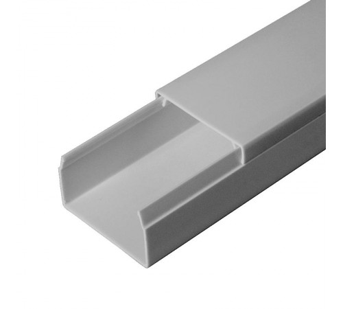 Кабель-канал серый RAL 7035 40х25 (30м/уп) 2-й замок в п/э   PR03.0075  ПРОМРУКАВ