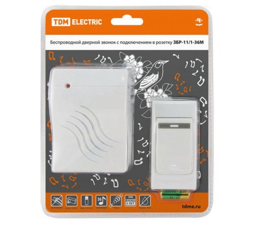 Звонок ЗБР-11/1-36М (беспр., роз.)   SQ1901-0008  TDM
