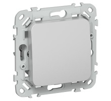 FLITE Выключатель 1-клавишный 10А ВС11-1-0-ФлА алюминий  FI-V10-0-10-1-K47  IEK