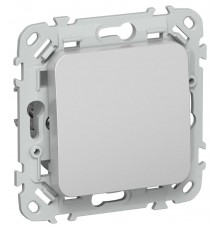 FLITE Выключатель 1-клавишный 10А ВС11-1-0-ФлА алюминий  FI-V10-0-10-1-K47  IEK