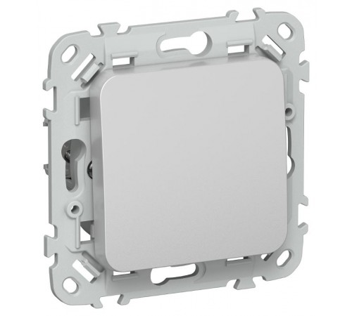 FLITE Выключатель 1-клавишный 10А ВС11-1-0-ФлА алюминий  FI-V10-0-10-1-K47  IEK