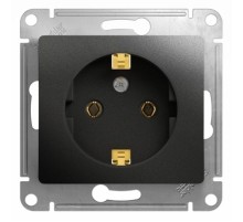 Glossa Антрацит Розетка с заземлением, 16А  GSL000743  SE
