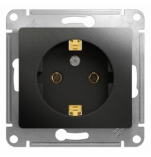 Glossa Антрацит Розетка с заземлением, 16А  GSL000743  SE