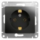 Glossa Антрацит Розетка с заземлением, 16А  GSL000743  SE