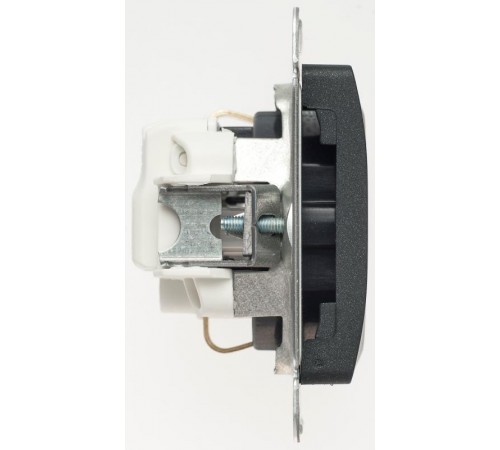 Glossa Антрацит Розетка с заземлением, 16А  GSL000743  SE