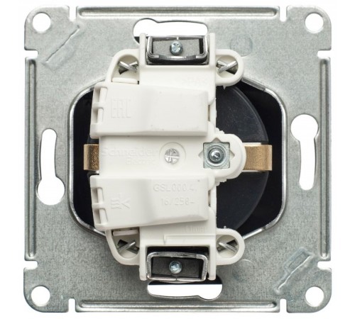 Glossa Антрацит Розетка с заземлением, 16А  GSL000743  SE