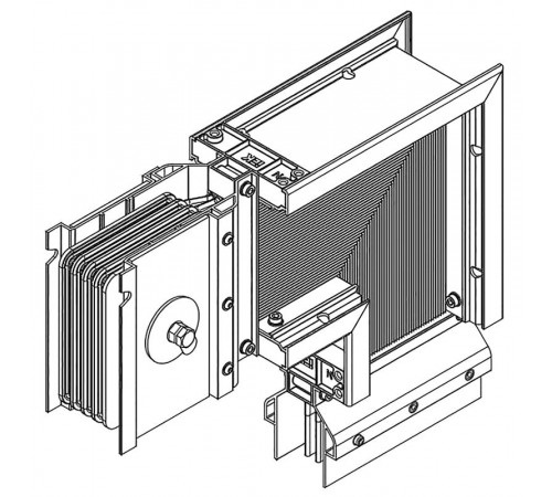 Секц. угл. вниз 2500А Al 3L+N+1/2PE НК IP55 тран. IEK  LB-2500A5-25-F-LD  IEK