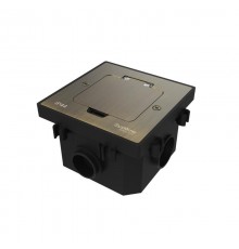 MultiDesk Лючок на 2 модуля IP44 с монтажной коробкой для бетонных полов Античная ЛАТУНЬ, тип MDK20  MDK20202BC  SE