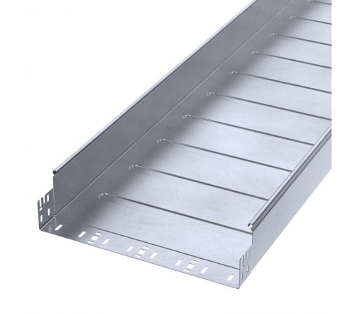 Лоток неперфорированный Профи INOX (AISI 316) 400х100x6000 (1,0 мм) (12 м/уп)  PR16.13691  Промрукав