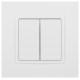 Переключатель Elegance 14-1106-01М двойной, 10АХ-250В, белый матовый  Б0065791  ЭРА