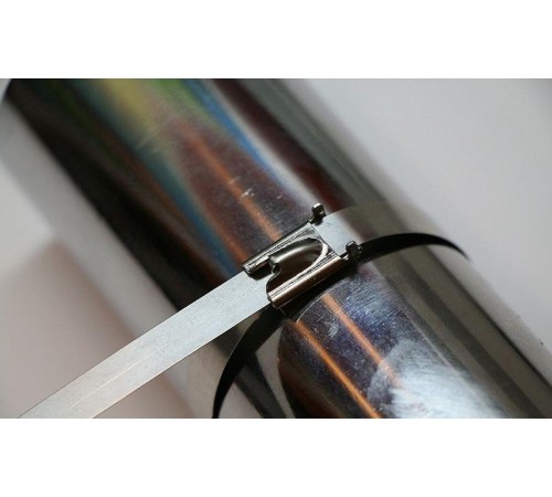 SSCTE79-200 Хомут стальной 7.9х200мм, d пучка max 48мм, нагрузка 120кг, серый (25шт в упак)  32800  STEKKER