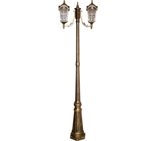 Светильник садово-парковый PL109 2*60W 230V E27 560*150*2020мм черное золото, (столб 2M)  11301  FERON