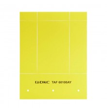 Табличка гибкая для маркировки оболочек. Клейкое основание. Винил. Желтый  TAF60100AY  DKC