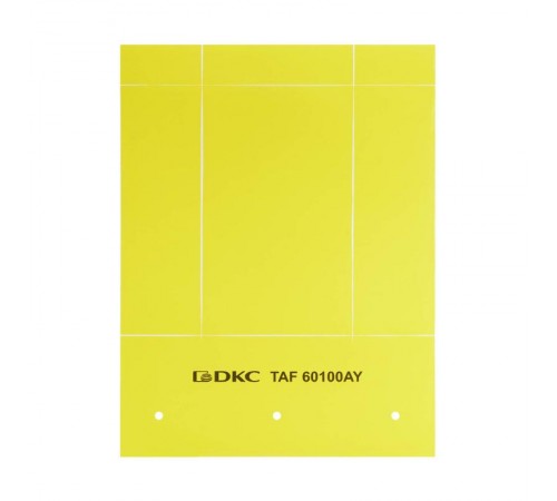 Табличка гибкая для маркировки оболочек. Клейкое основание. Винил. Желтый  TAF60100AY  DKC
