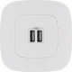 Valena ALLURE Белый Розетка 2-ая USB 240В/5В 1500мА (с лицевой панелью)  754995  Legrand
