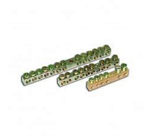 Шина "земля-ноль" 6 отв. для пров. сеч. до 6кв.мм  ШЗН-06  Рувинил