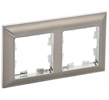 BRITE Рамка 2-ая РУ-2-Бр хром/никель  BR-M22-12-4-K23  IEK