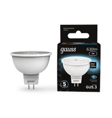 Лампа светодиодная LED 7Вт GU5.3 220В 4100К MR16  101505207  Gauss