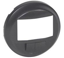 Клавиша одинарная нажимная (кнопка) для выкл-ля/кнопки символ "звонок" пластик алюминий матовая IP20 с полем д/мар-ки Gira System 55  067926  GIRA