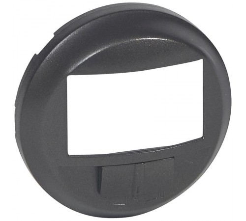 Клавиша одинарная нажимная (кнопка) для выкл-ля/кнопки символ "звонок" пластик алюминий матовая IP20 с полем д/мар-ки Gira System 55  067926  GIRA