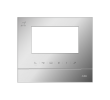 Рамка для абонентского устройства 4,3, серебристый глянцевый, с символом индукционной петли  2TMA070130S0012  ABB