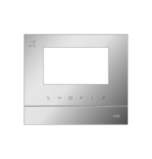 Рамка для абонентского устройства 4,3, серебристый глянцевый, с символом индукционной петли  2TMA070130S0012  ABB