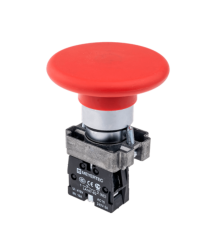 Кнопка грибовидная без фиксации, 1NC, красный, O60 мм, мет. MTB2-BRZ124  58176  ОВЕН