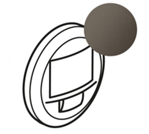 Клавиша одинарная нажимная (кнопка) для выкл-ля/кнопки символ "звонок" пластик алюминий матовая IP20 с полем д/мар-ки Gira System 55  067926  GIRA