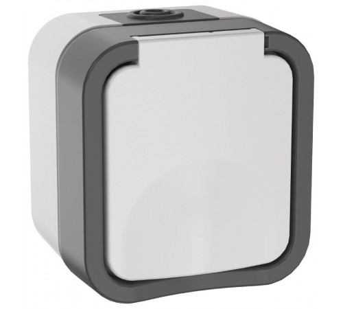 TORS Розетка 1-я с з/к кр. 16А IP55 TS220 белый  TS-R16-16-55-K41  IEK