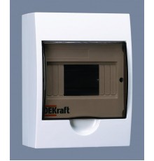 Корпус пластиковый навесной 6 модулей, IP41, ЩРН-П-6  31009DEK  DEKraft