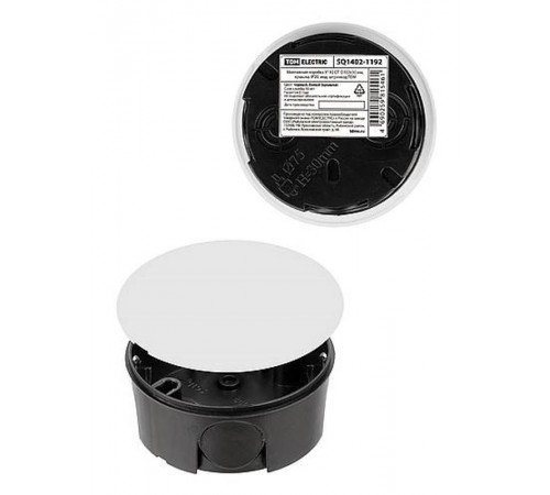 Монтажная коробка У192 СП D102х30 мм, крышка, IP20, инд. штрихкод   SQ1402-1192  TDM