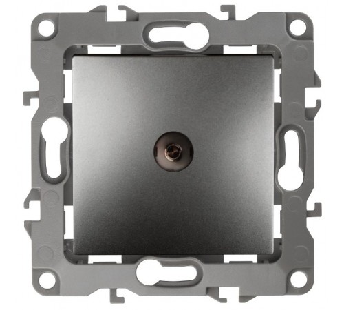 Розетка TV 12-3102-12 проходная,  графит  Б0027437  ЭРА