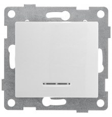 Bravo Выключатель 1кл. (инд), СУ , 10А, 250В, белый  С10В18-001  GUSI Electric