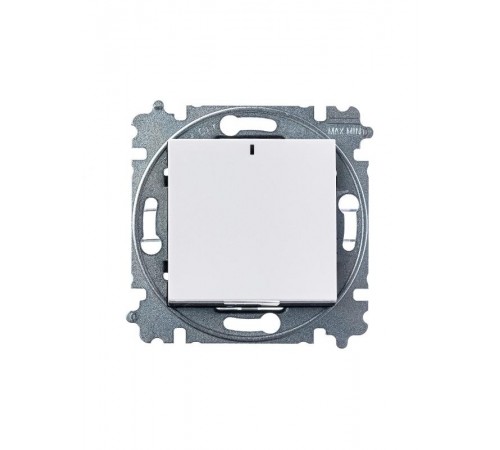 ABB Levit Белый / дымчатый чёрный Выключатель 1-кл. с подсветкой  3559H-A01446 62W  2CHH590146A6062  ABB